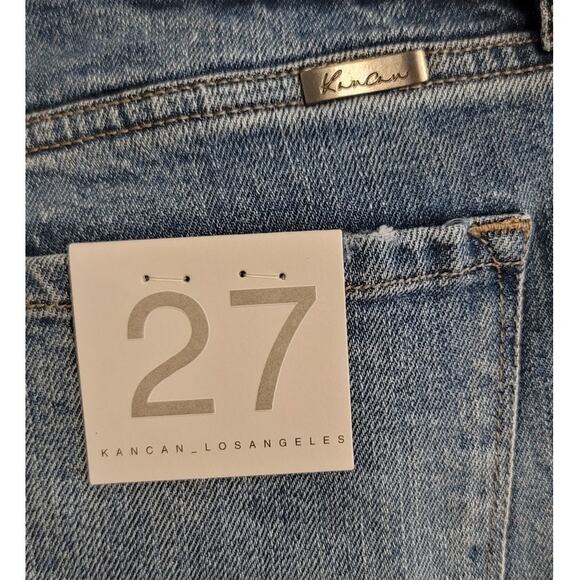 KanCan Distressed Straight Leg Ankle Jeans Blue 27 NEW - Picture 7 of 10